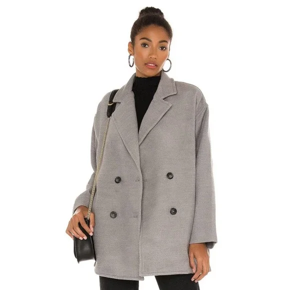 Free People Women’s Hannah Super Soft Slouchy Blazer Jacket Washed Oregano Sz L - Picture 2 of 7